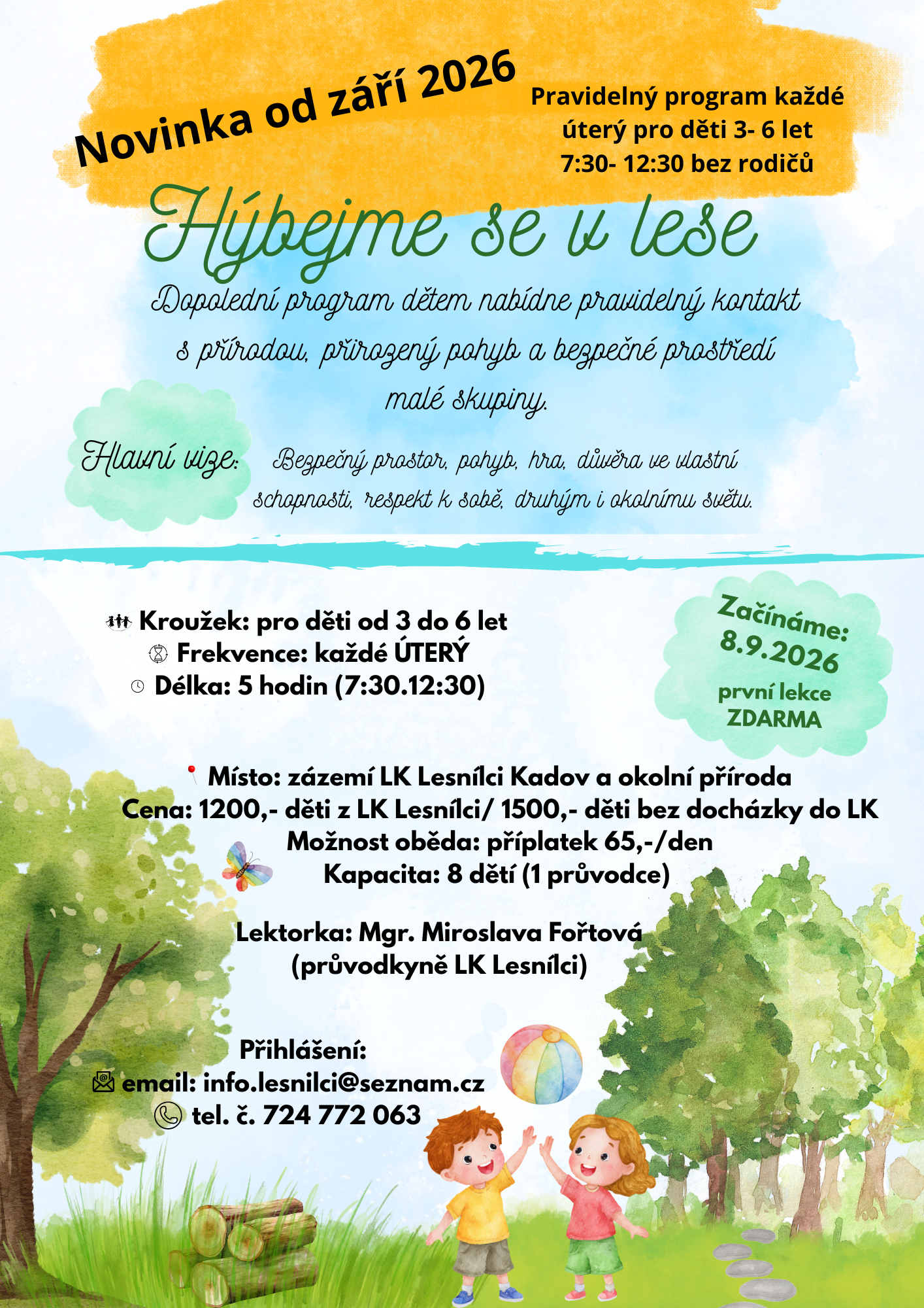Hýbejme se v lese - aktuální leták